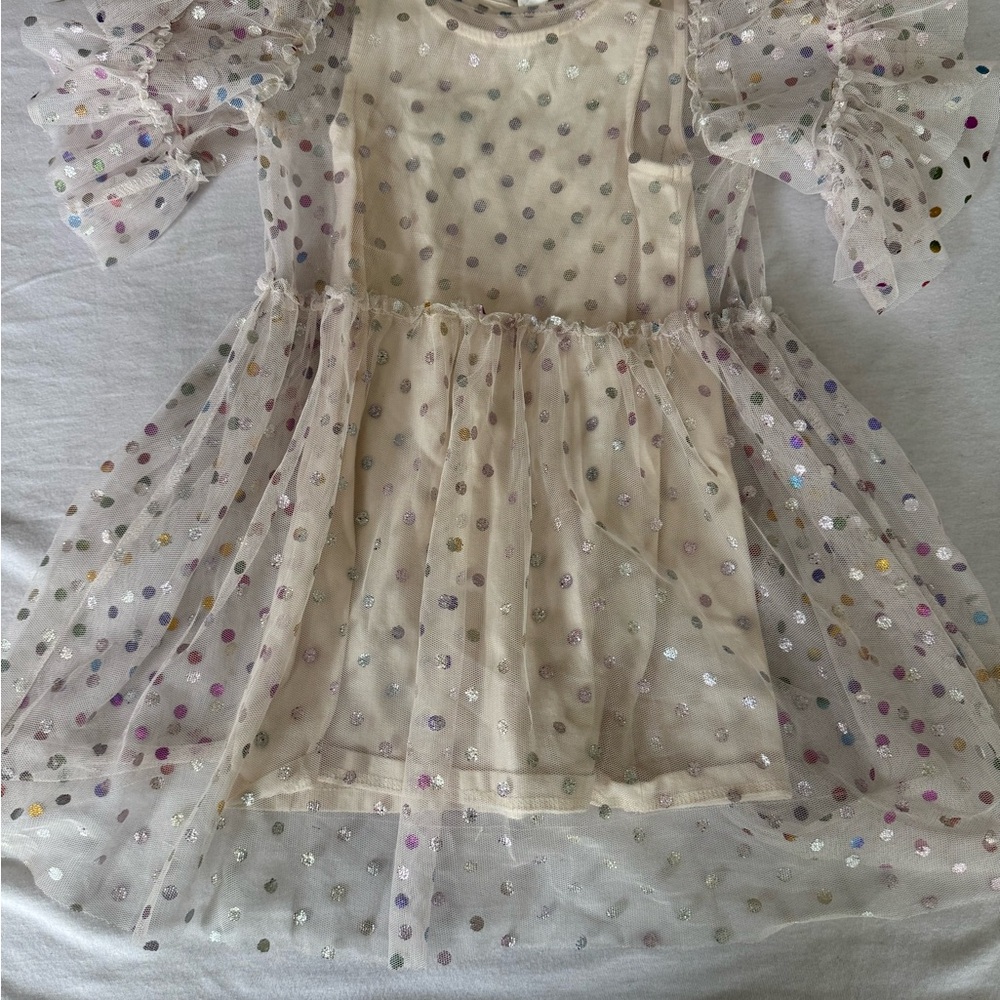 Cotton On Kids Dress with Multicolor Polka Dots